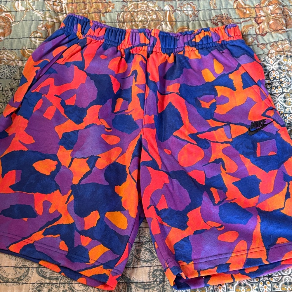 Nike Men's Bold Purple & Orange Athletic Shorts